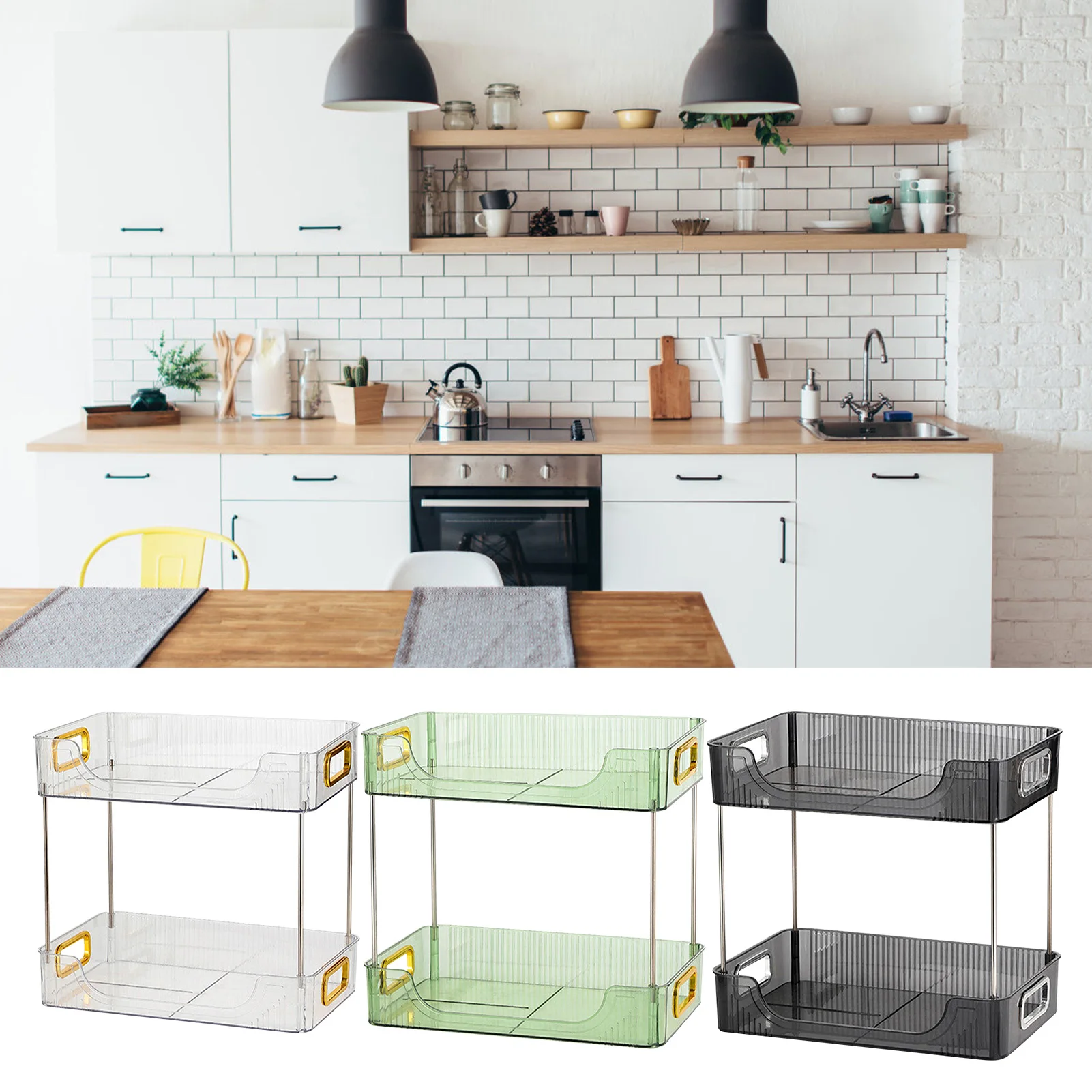 

Настольный органайзер, полки, настольный органайзер, 2-уровневый, достаточно места, современный стеллаж для хранения, полки для офиса, спальни, украшения дома