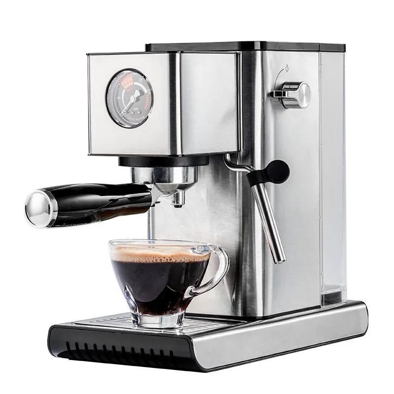 Home office pump espresso machine Semi-automatic stainless steel steam milk foam machine