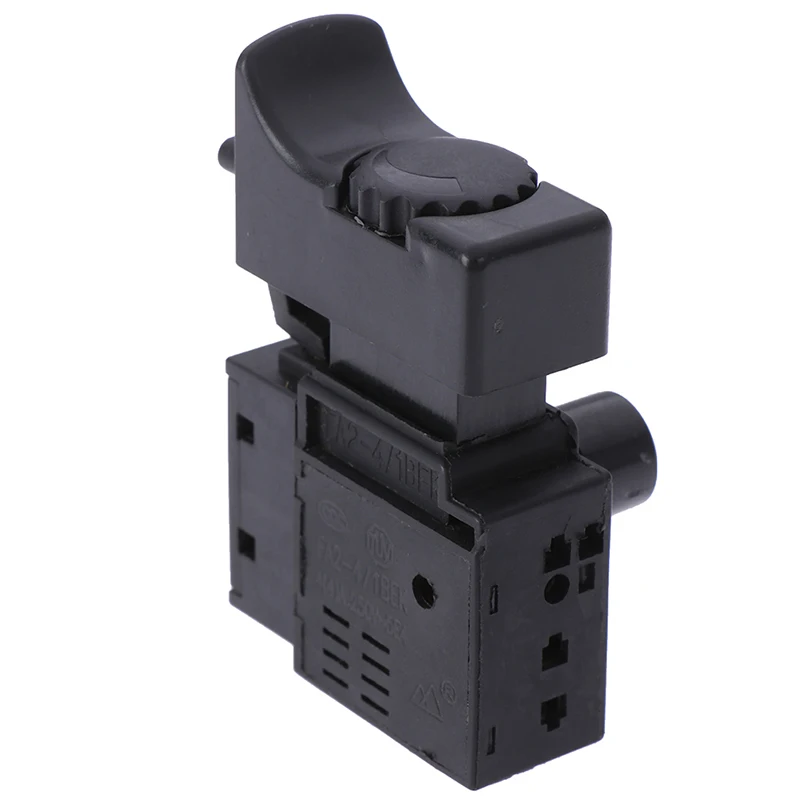 1 Piece Black Fa2-6/1bek 6A 250V Lock On Power Tool Electric Drill Speed Trigger Switch Botton Electric Tool Switch