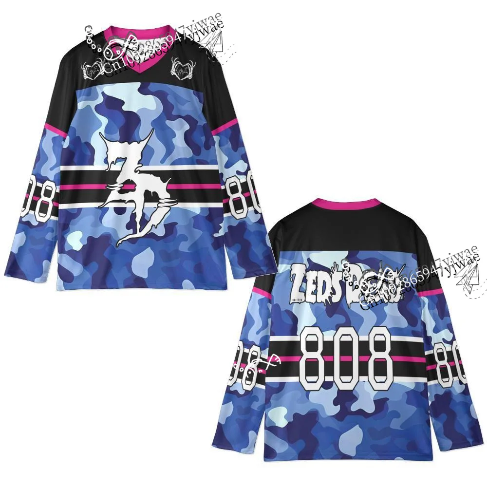 Basshead Y2k Hockey Jersey 2026 Zeds Dead Sweatshirt Atmungsaktives Schnelltrocknendes Oberteil Fan-T-Shirt Herbst Herren Damen Langarm-T-Shirt – Detail 4