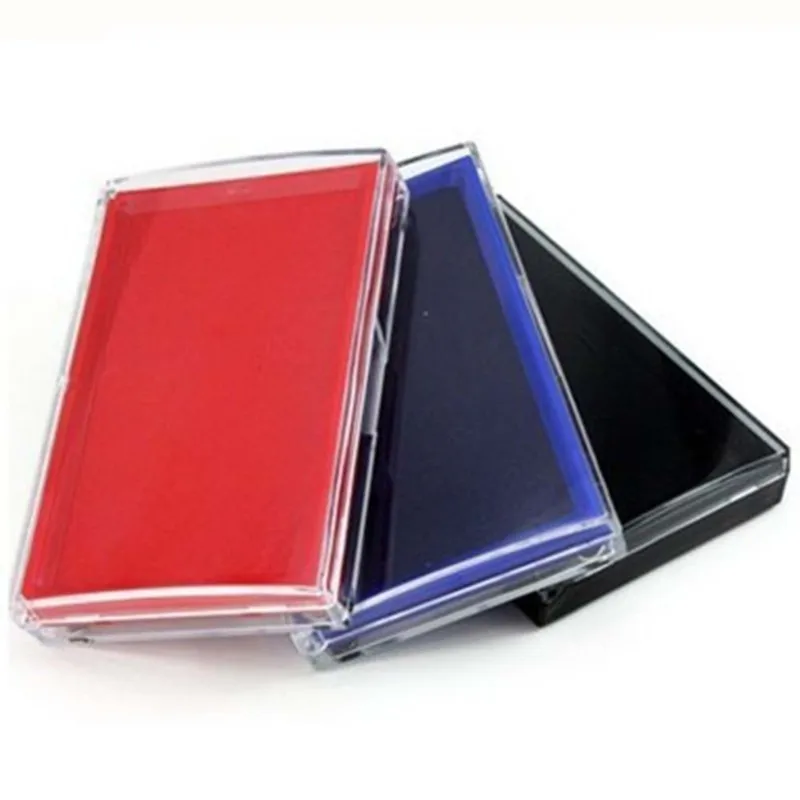 

1pcs Oil base Red blue black one color stamp pad carimbos ink pad for stamp inkpad office material school supplies