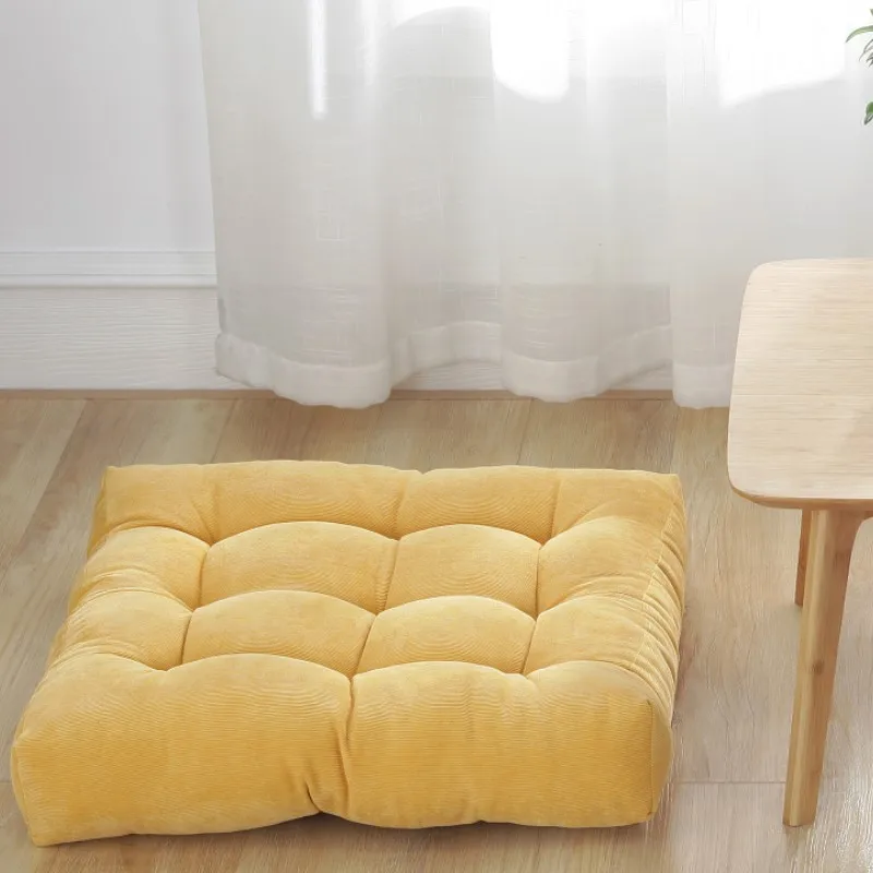Big Square Floor Seat Cushion Corn Velvet Floor Seat Pillow for Office and Home Sofas Office Chair Chair Meditation Cushion