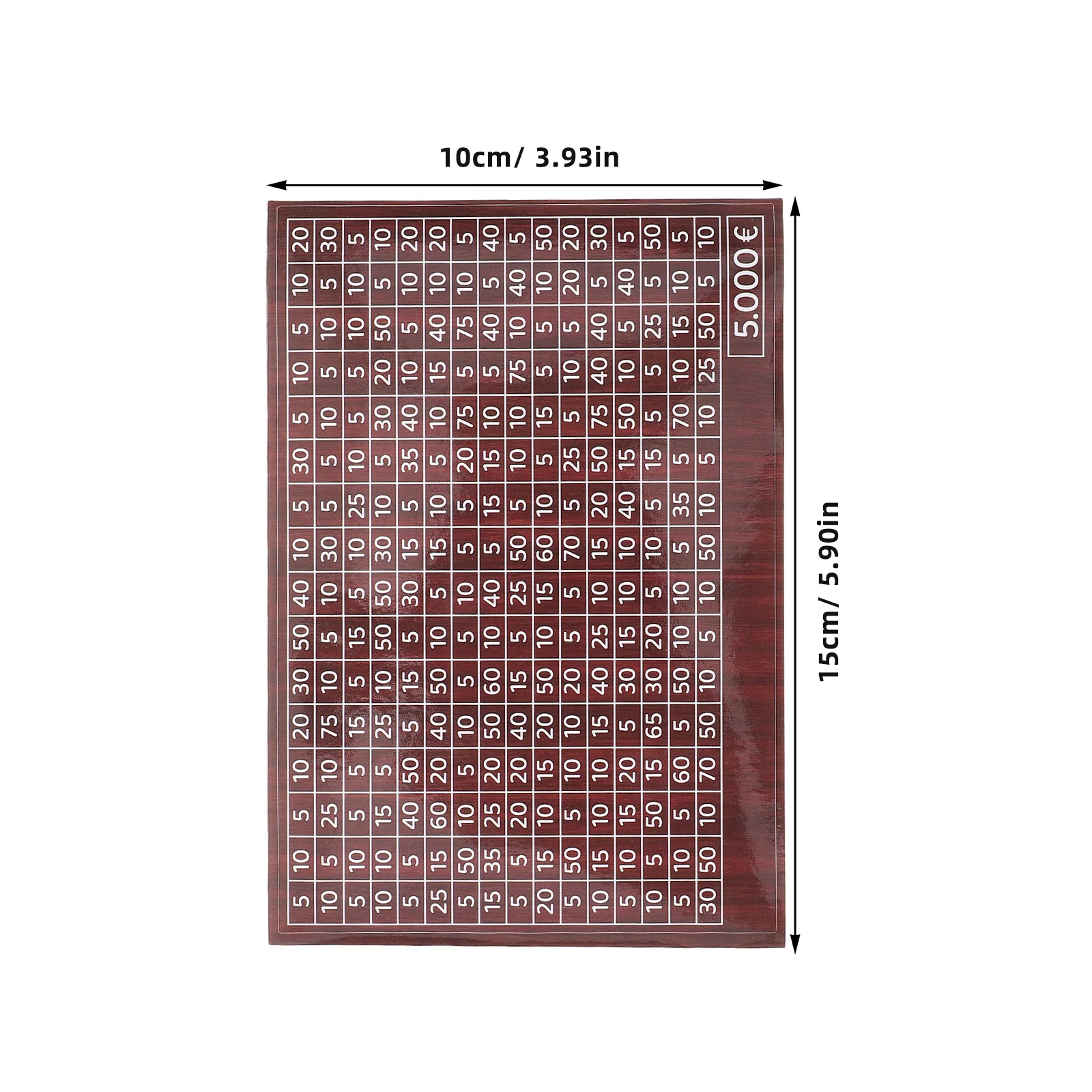 Autocollant d'économie d'argent marron clair, 50 pièces, traceur d'épargne pour tirelire, boîte d'argent, tableau numérique, étiquettes de banque de pièces de monnaie, défi de comptage