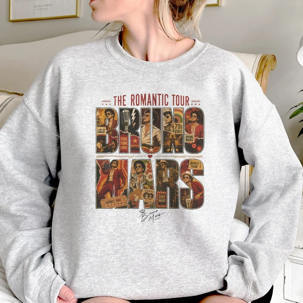 Bruno Mars hoodies women cartoon hoodie crew neck y2k sweater japanese anime winter warm