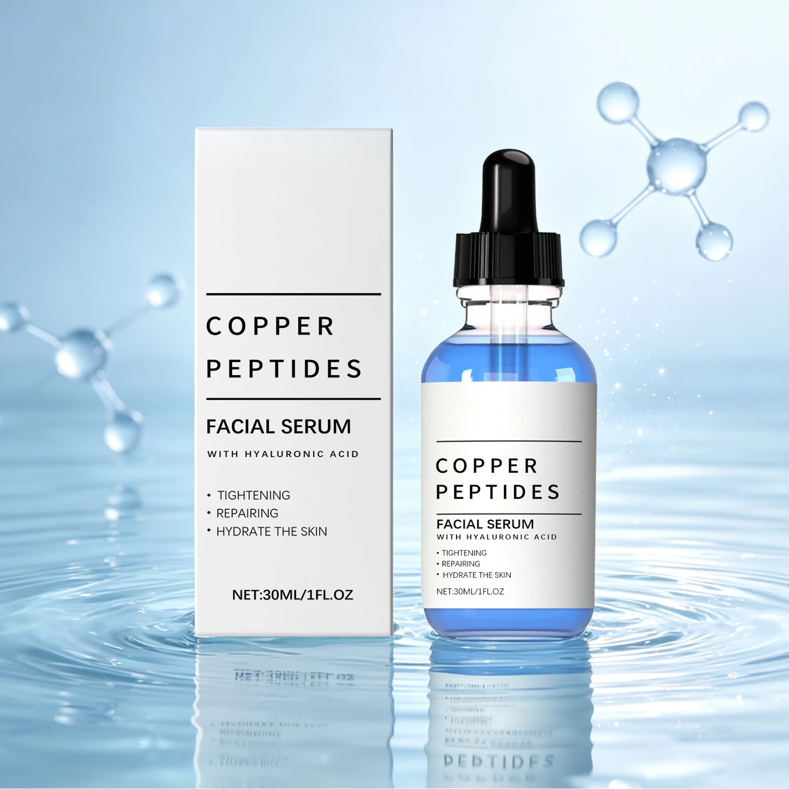 Hyaluronic Acid Facial Serum - Sérum au cuivre et aux peptides