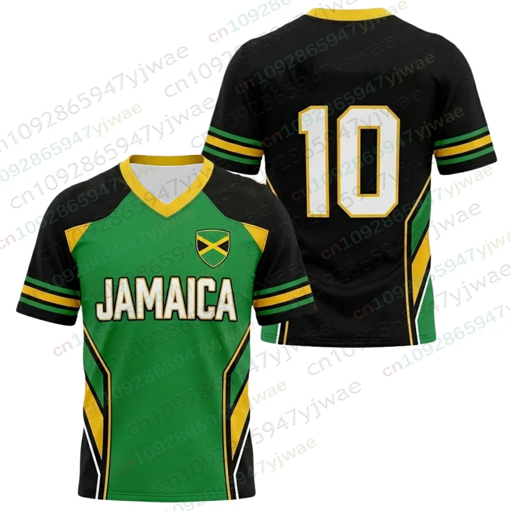 Jamaica Soccer Jersey Fan Shirt Fashion Casual Streetwear Breathable Quick Drying Short Sleeved Summer Men Women T-Shirt view 3