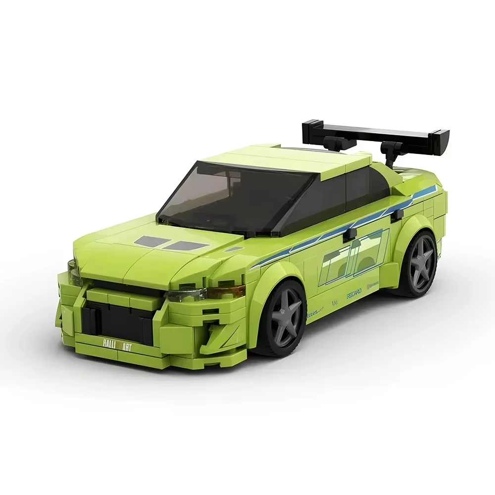 Speed ​​Series MOC Racing Movie Model Building Blocks Evolution VII City Highway Modular Car DIY Assembly Children's Toy Gift view 2