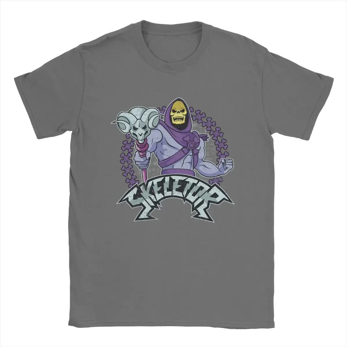 He-Man Masters Of The Universe Skeletor T-Shirt Men Crazy Cotton Tees Round Collar Short Sleeve T Shirts Gift Idea Clothes