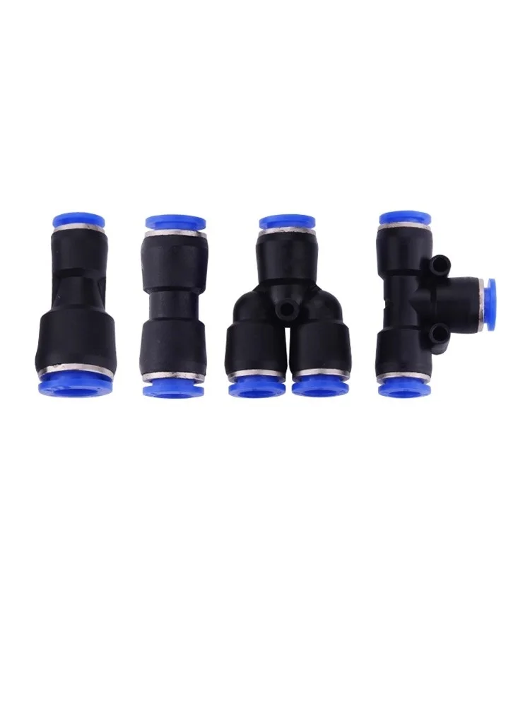 Pneumatic Fitting Tube Connector Fittings Air Quick Water Pipe Push In Hose Quick Couping 4mm 6mm 8mm 10mm 12mm PU PY PK