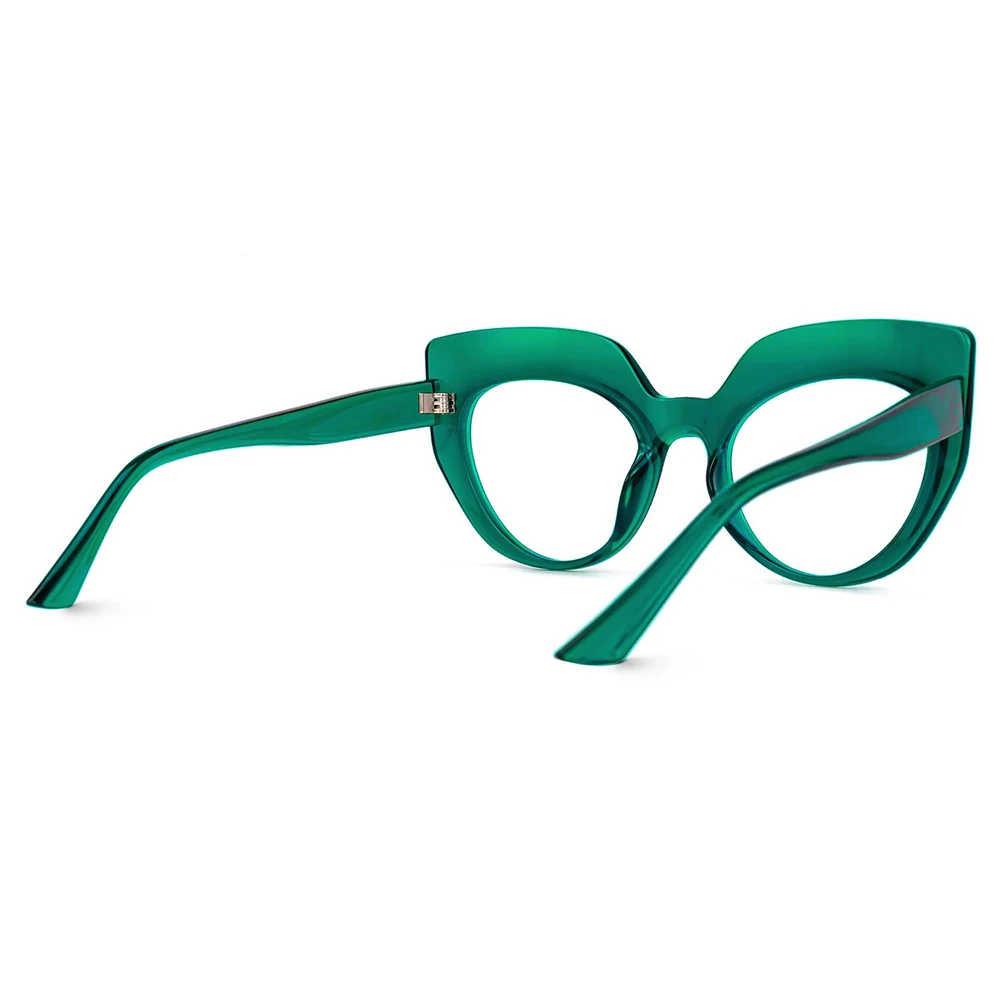 Zeelool Stylish Cat Eye Glasses Oversized Chic Eyewear Frame for Women ZOP01884