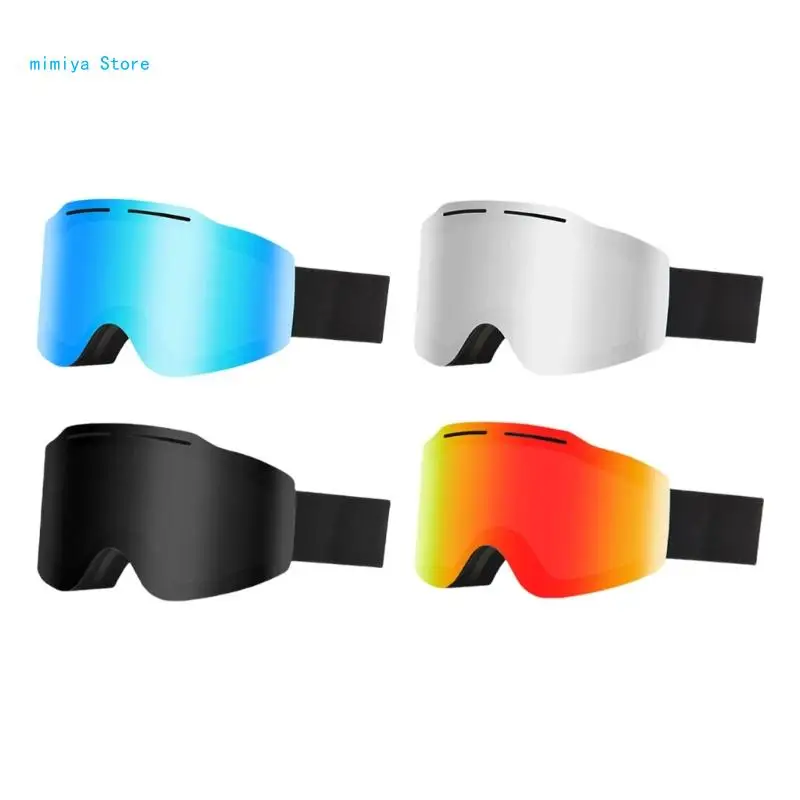 pipi Ski Goggles Anti-fog Snowboard Goggles Double Layers Snow Glasses Windproof Snow Goggles for Outdoor Sports