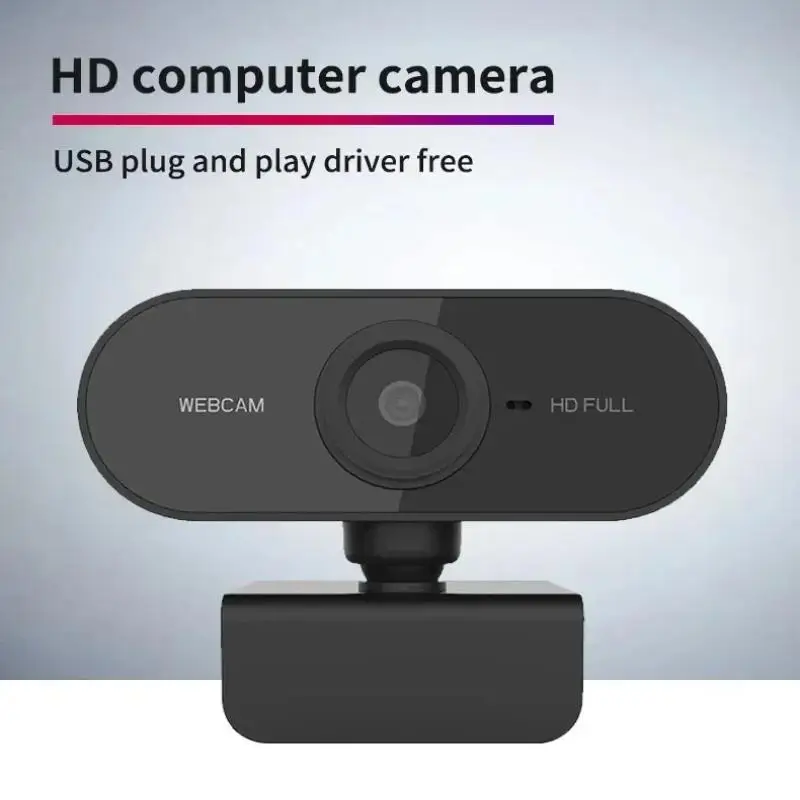USB Webcam Built In Mic Plug And Play PC Camera 360 Rotatable For Video Calls Zoom Teams Streaming▪