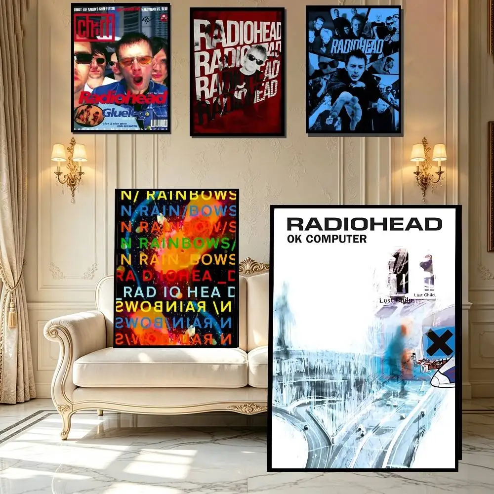 R-Radioheads Poster High Quality Print Poster Waterproof Wall Art Movie Posters For Living Bedroom Retro Room Decor Gift