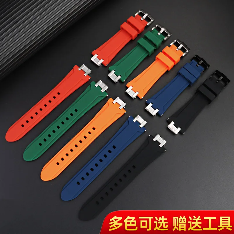 For Maurice Lacroix AIkon AI6008 AI6007 AI6038 AI6058 Watch Strap Modified metal Quick Silicone Rubber Men Watchband accessories