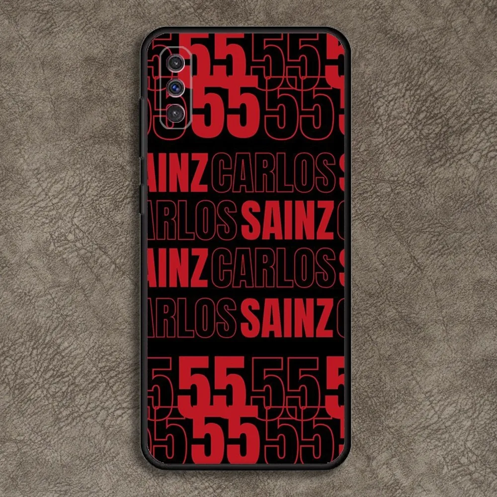 Carlos Sainz F1 55 Phone Case for SamsungA 91,80,73,72,71,70,53,52,51,42,41,40,32,31,30,22,21,20,13 S 4G 5G Soft Black Case