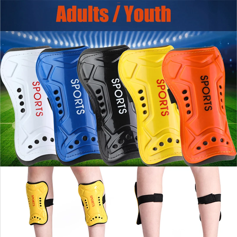 1 Pair Bandage Soccer Shin Guards Pads For Adult Kid Football Shin Pads Leg Sleeves With Strap Adjustable Knee Support Accessory