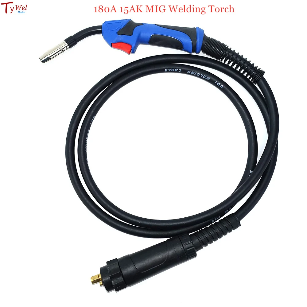 Tocha de Soldagem Mig Refrigerado a ar Conector da ue Mag Soldador para Máquina de Solda 180a 3m 10ft 15ak