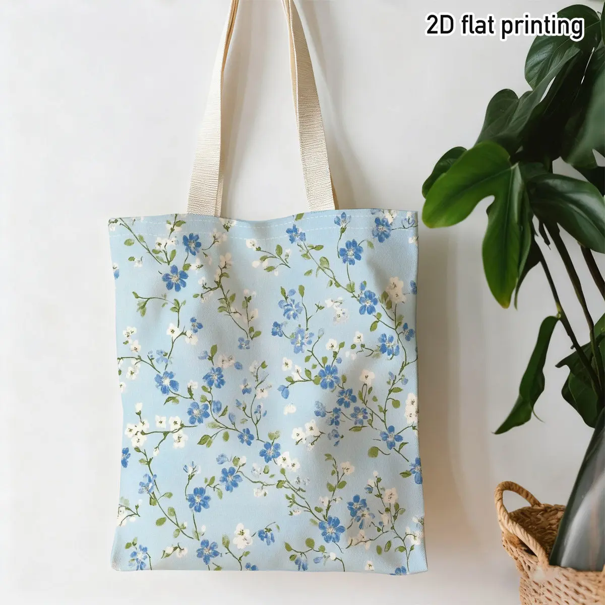 A flower pattern Multi-functional Ladies Canvas Bag – Double