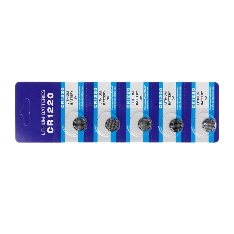 Quality CR1220 Batteries Coin Battery for Automotive Key Fob Reliable Power Performances and Easy Replacement 5pcs/10pcs