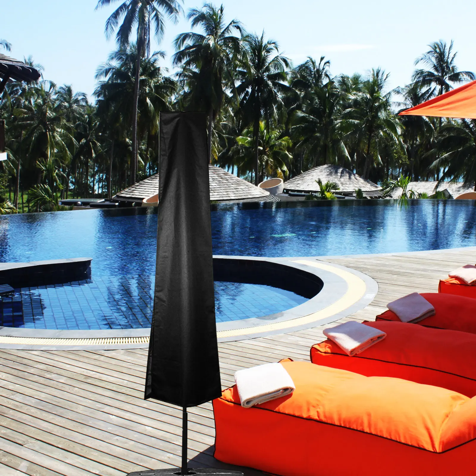 

Oxford Cloth Waterproof Dustproof Weatherproof Patio Umbrella Cover for Outdoor Sunshade Protection Frost Rain Uv Snow