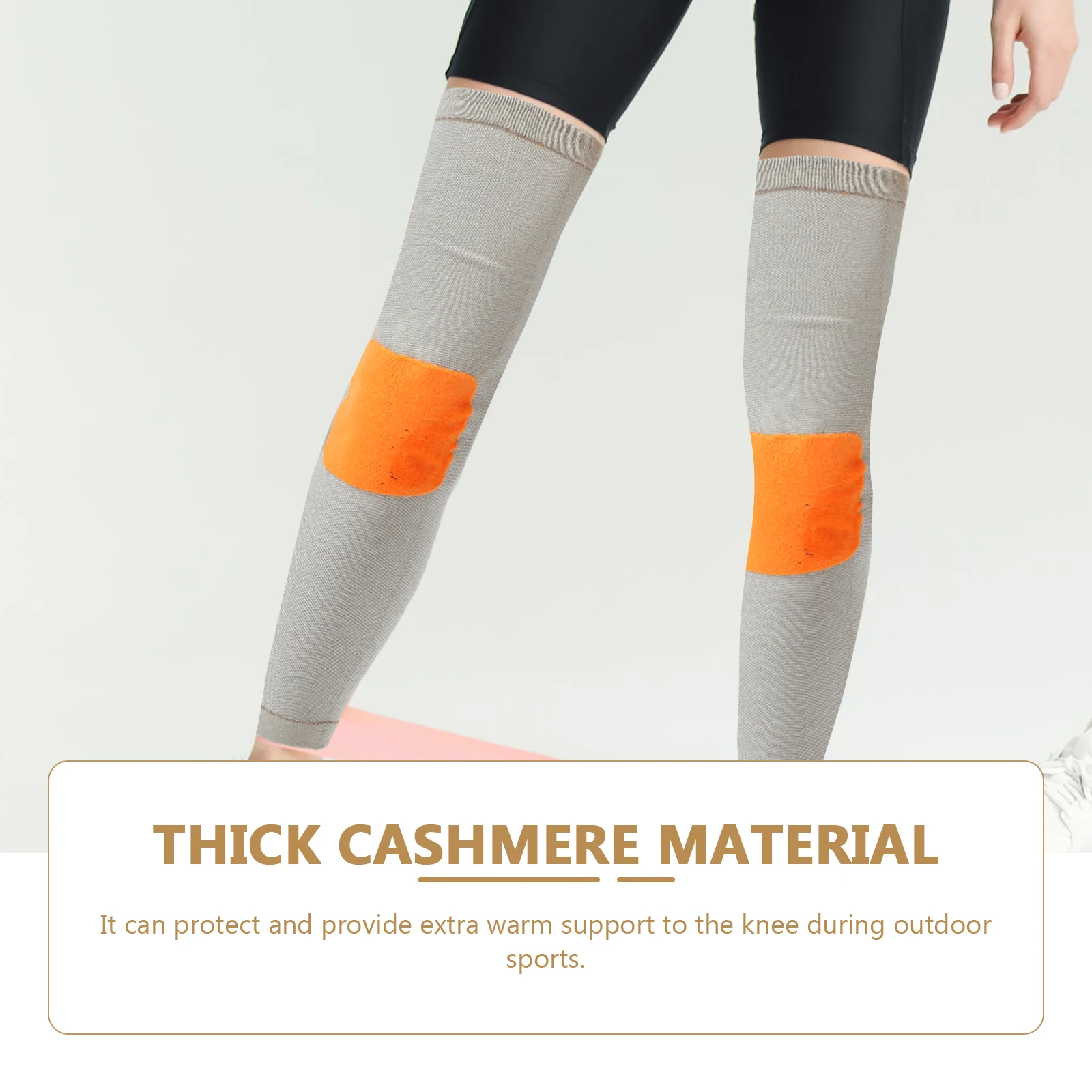 

Fleece Knee Pads Thick Elastic Durable Unisex Running Cycling Winter Warm Leg Warmer Brace Protector Team Sports