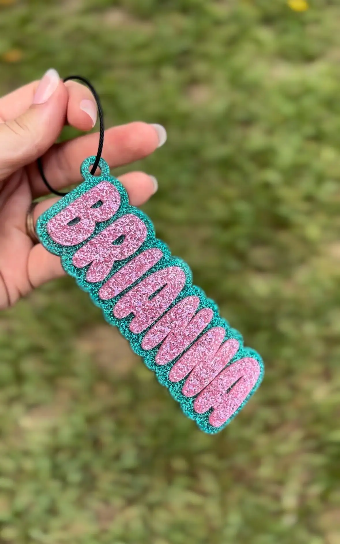 Personalized Custom Name Glitter Acrylic Keychain