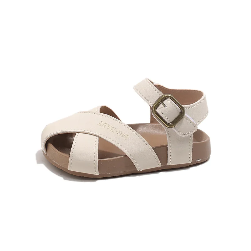 

Girls Hollow Out Sandals 2026 Summer Simple Closed Toe Casual Beach Shoes for Toddler Kids Breathable Baby Children Sandals