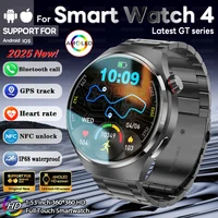2025 nuevo reloj 4 serie GT reloj inteligente hombres pantalla AMOLED monitoreo de ritmo cardíaco salud llamada Bluetooth reloj inteligente de negocios hombre