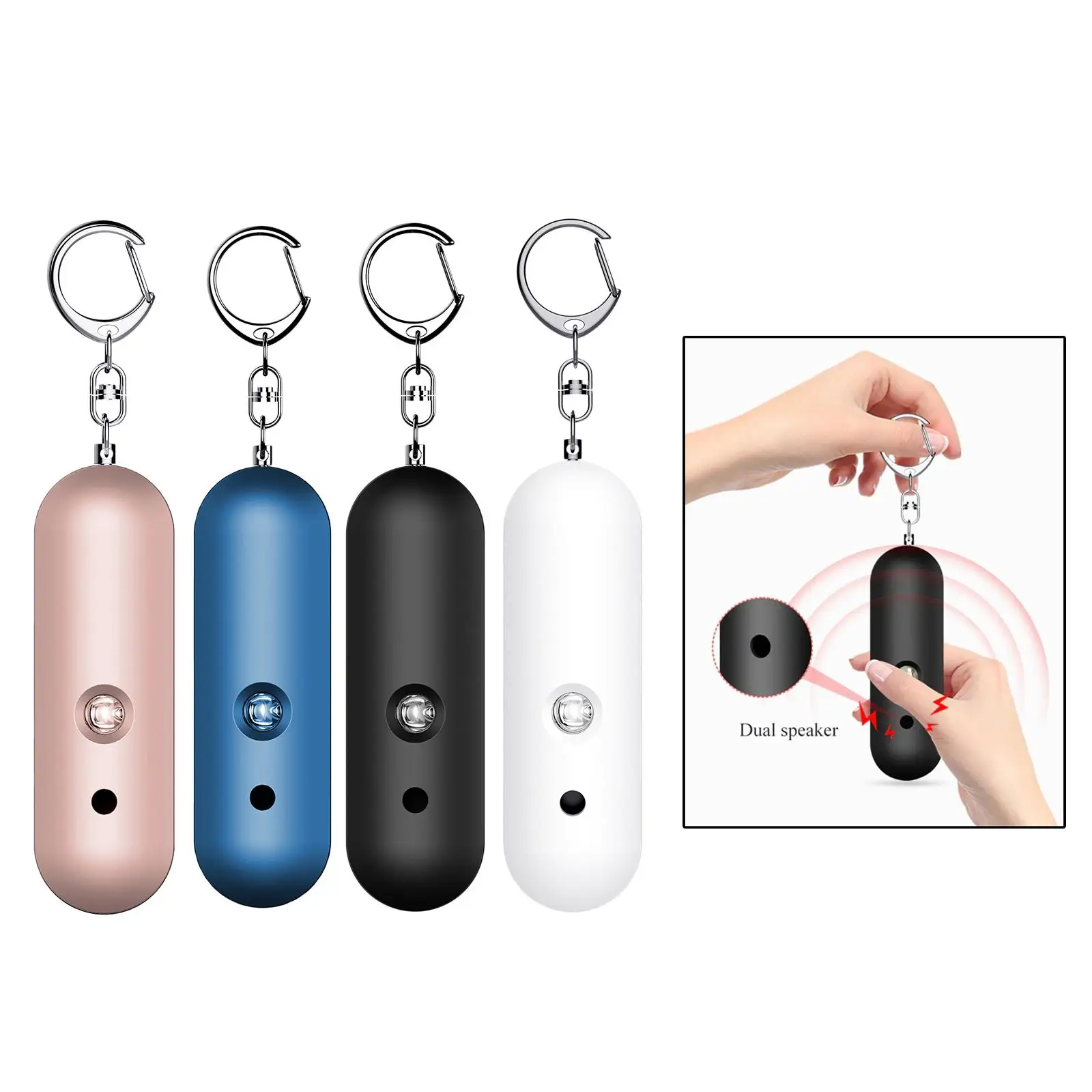 Personal Alarm Security Sound Emergency Self-defense Keychain Wolf Guard