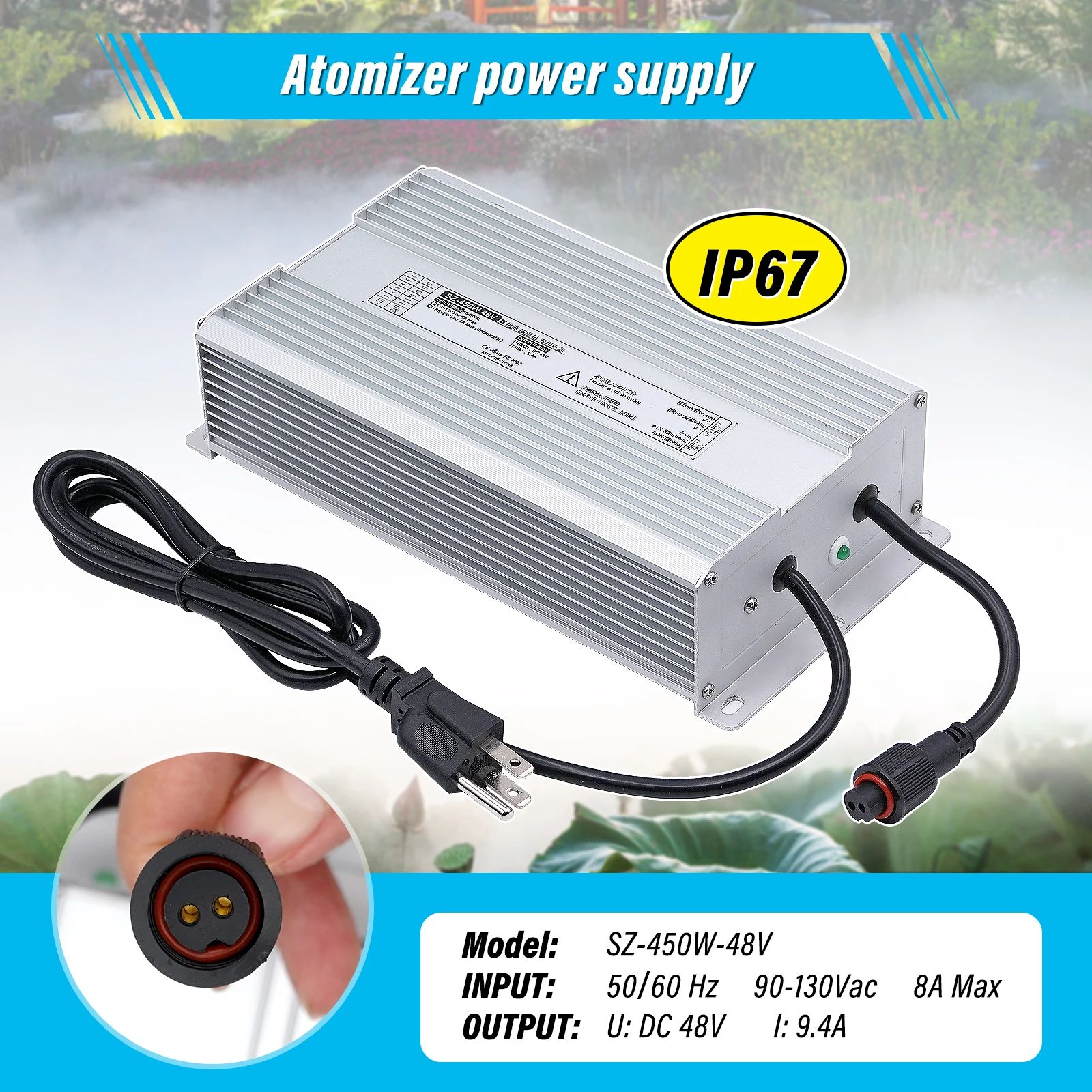 110V/220v 4/6/8/10/12 Head Ultrasonic Mist Maker Fogger Stainless Steel Air Humidifier Greenhouse For Hydroponics High Quality