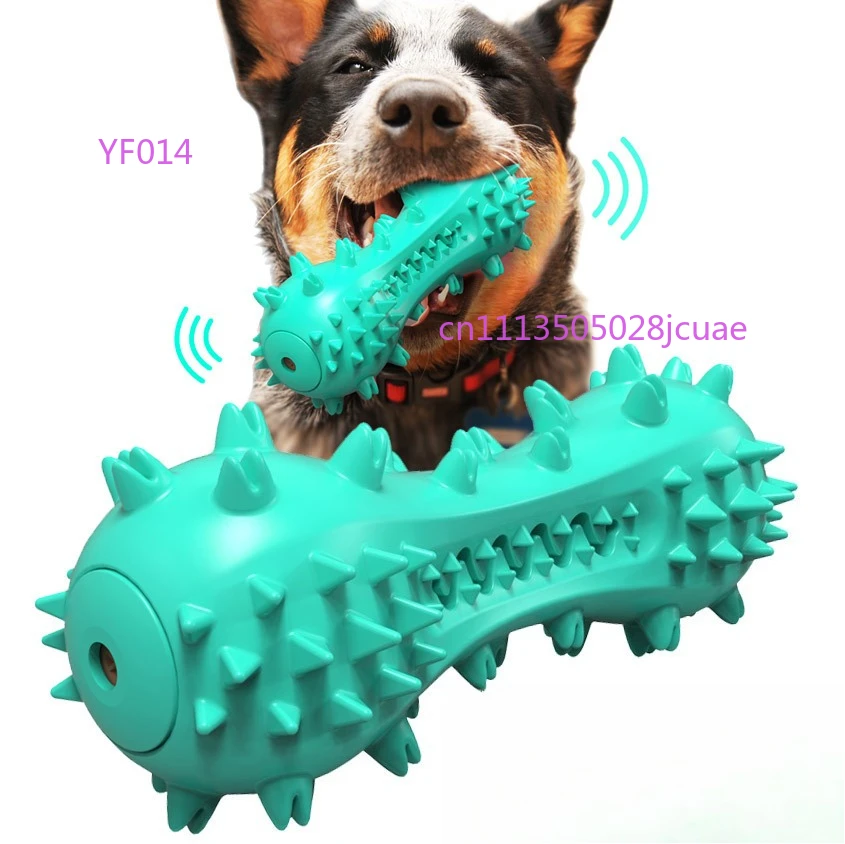 Sound Dumbbell Dog Toy Bite Resistant Molar Stick Teeth Cleaning Bone Brush Household Pet Daily Supplies