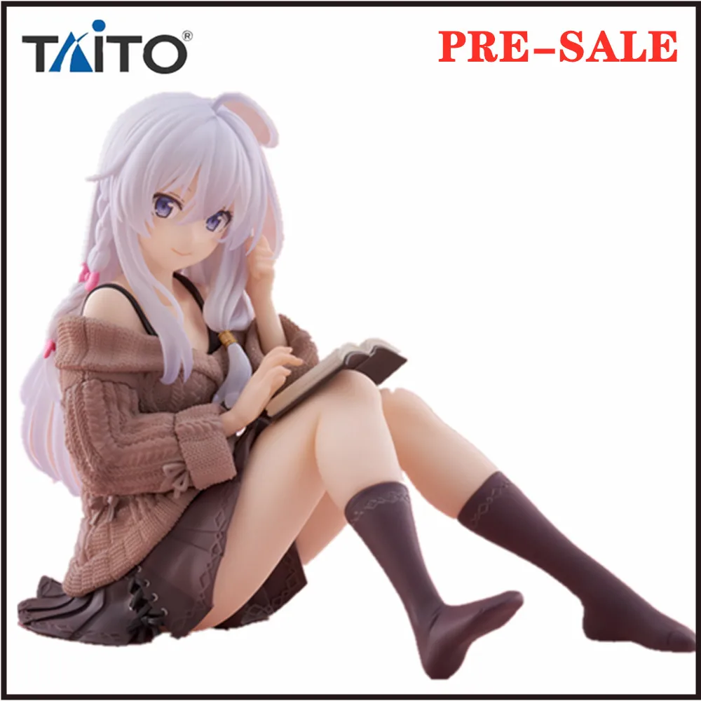 Original Anime Figure Taito The Journey of Elaina Elaina Desktop Cute Action Figurine Toys Model Doll Collector