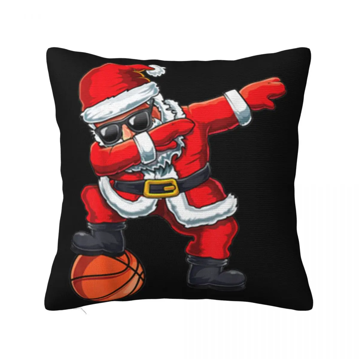 Official Christmas Dabbing Santa Claus Basketball Player Xmas Gift Dj New Print Pillow Case