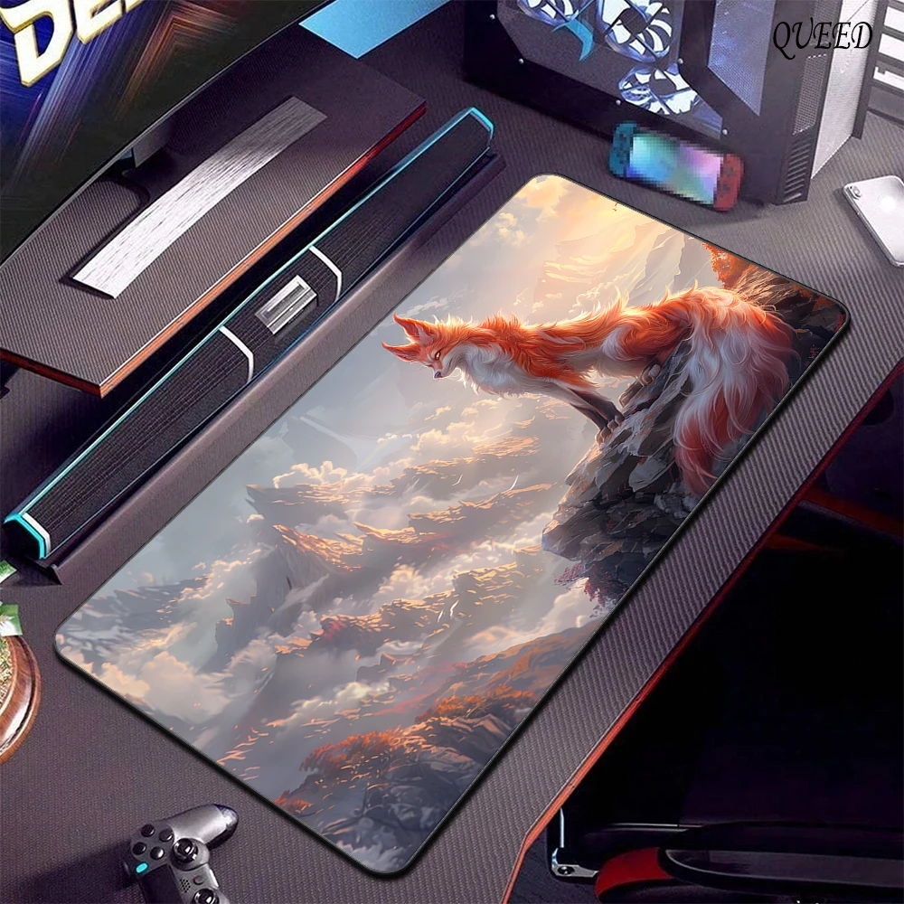 Fox Mousepad HD Print Gaming Mouse Pad Pc Computer Gamer Accessories Mat Fashion Laptop Desk Protector Pads Antypoślizgowa mata stołowa