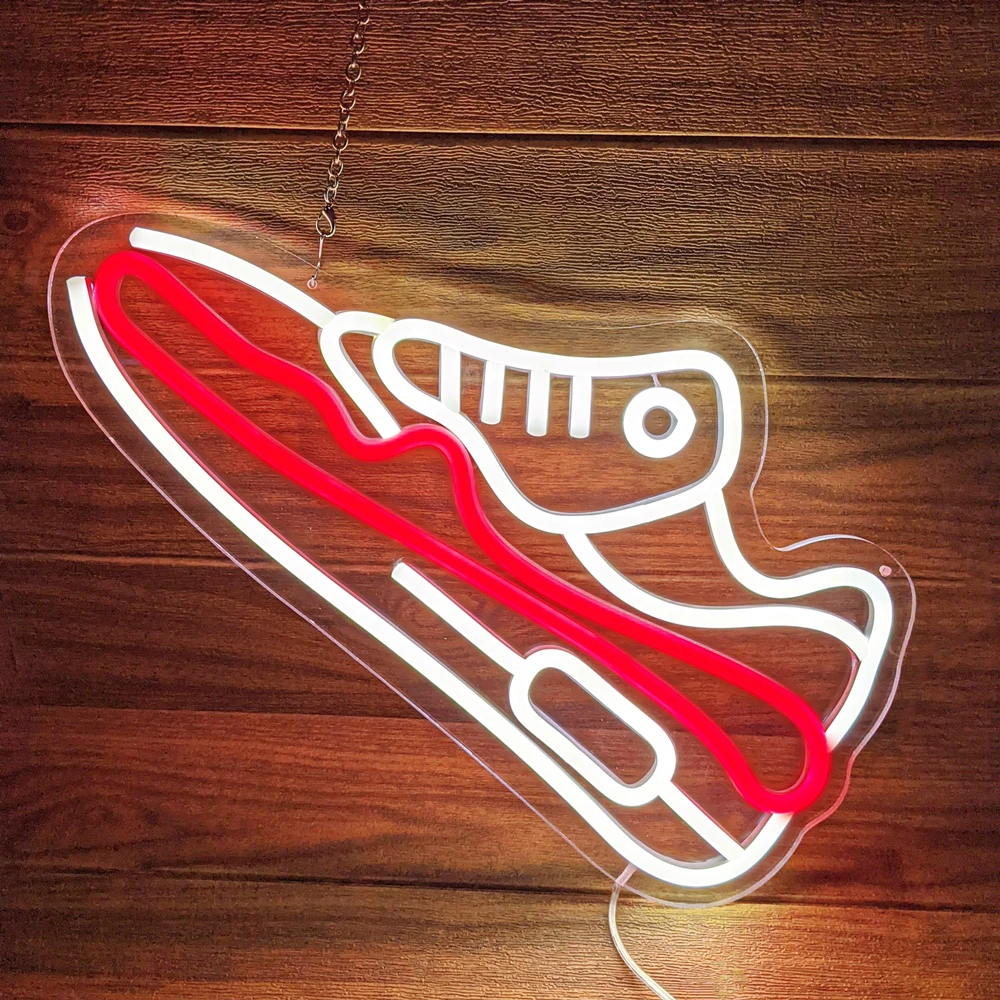 Shoes Neon Sign 18x8 inches Birthday Gift Light for Boyfriend, Shoes Store, Bedroom Art Wall Decorative Sign Lights