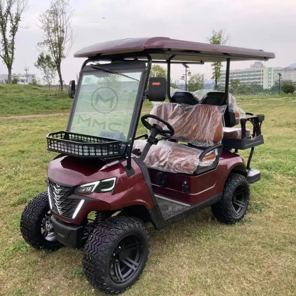 Street Legal 4 Wheel 4 Seater Golf Carts Cheap 4 Wheel Golf Cart 5000W 72V Lithium Battery Solar Panels Electric Golf Cart
