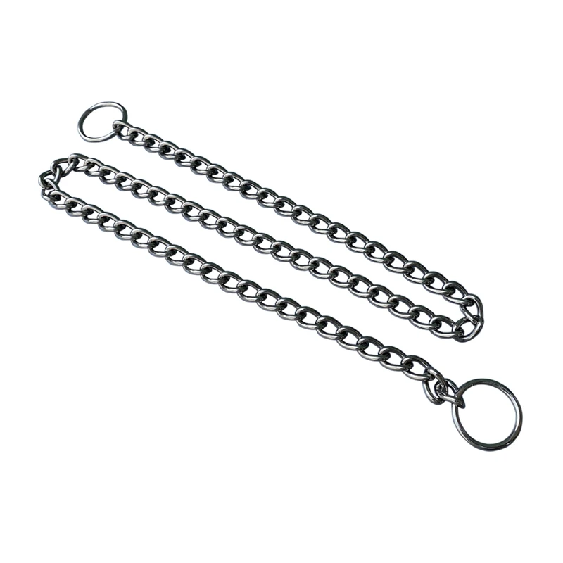 Heavy Duty Dog Collar Chain Rings Strong Metal New Pet Lead Cheap Horse Chain  Pet Pony Leading Chain  610mm 2pcs