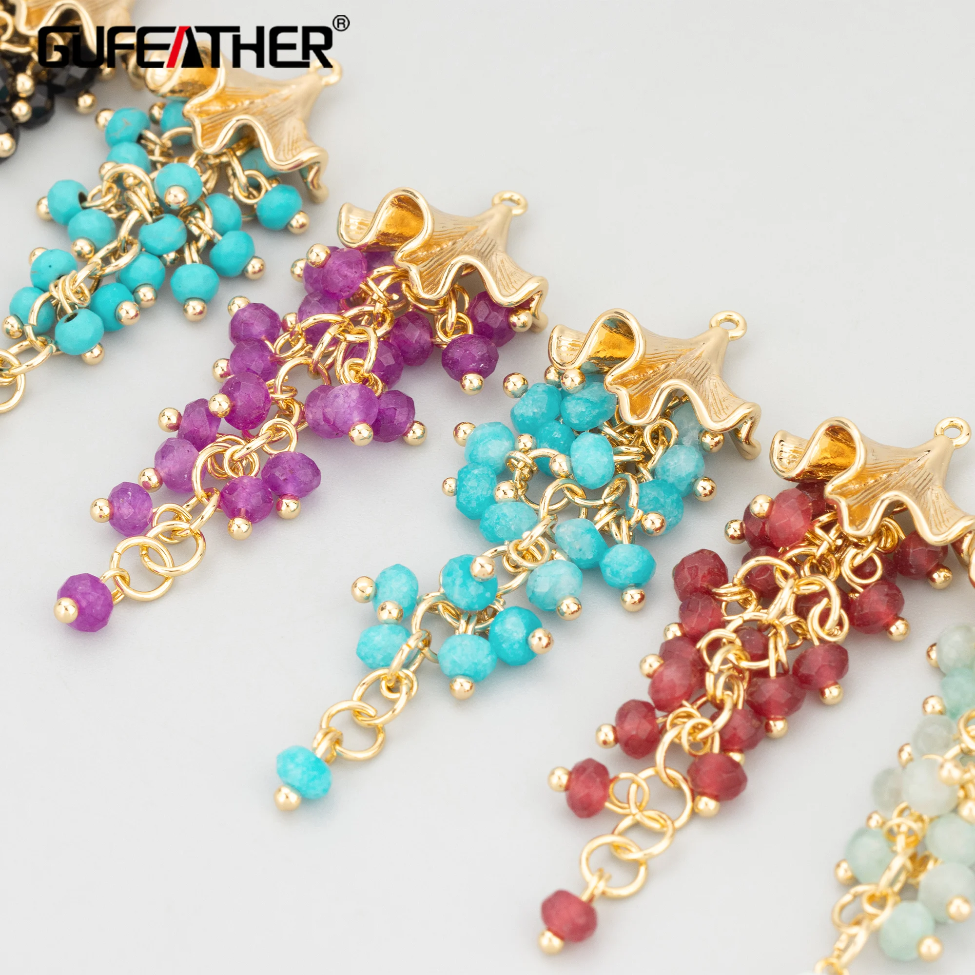 

GUFEATHER,2pcs/lot,MH47,jewelry accessories,18k gold plated,copper,natural stone,hand made,charms,jewelry making,diy pendants