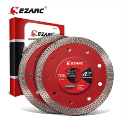 EZARC 2Pcs 115mm & 125mm Super Thin Diamond Saw Blades Diamond Tile Blade for Cutting Porcelain Ceramic Granite Marble Tile