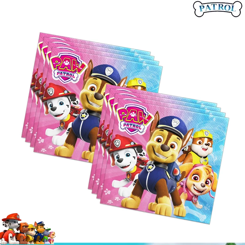 PAW Patrol Birthday Party Decorations Latex Aluminum Foil Balloons Disposable Tableware Kids Event Supplies Chase Marshall Skye