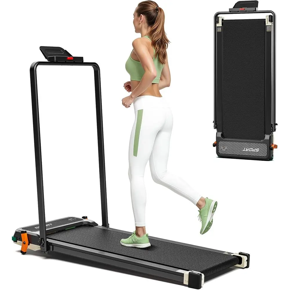 

Двусторонняя настольная беговая дорожка: 2-в-1 беговая платформа с массажем стоп, регулируемым наклоном, портативная для дома или офиса, LED-дисплей