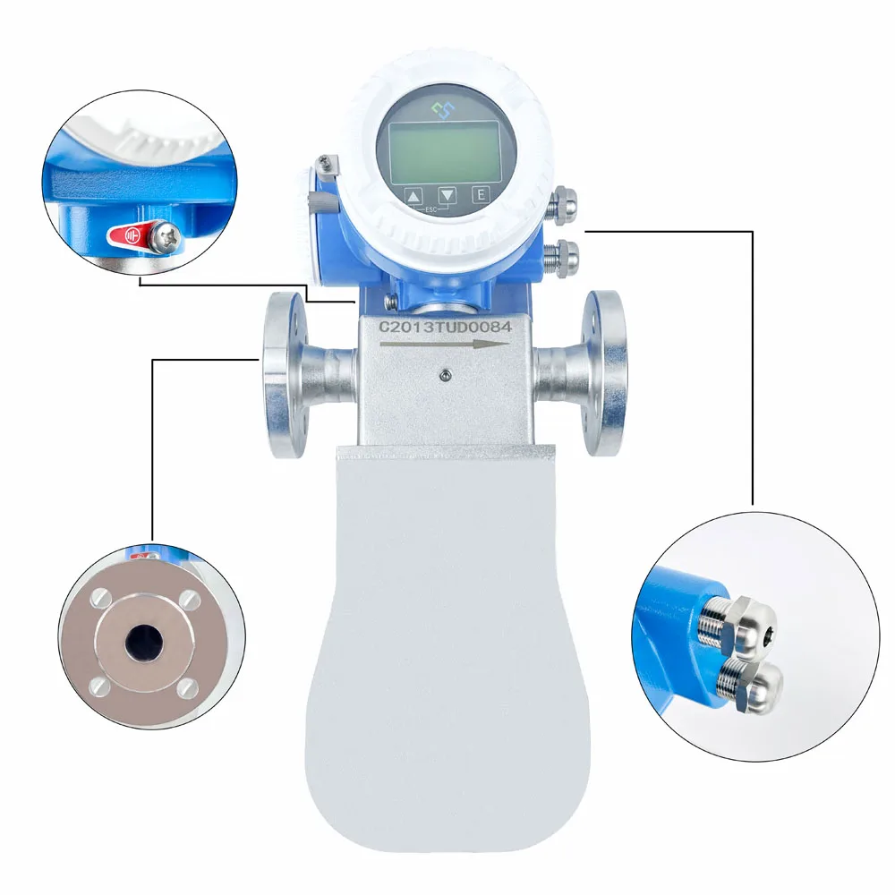 Space-Saving OEM Digital Cryogenic Series Coriolis Mass Flowmeter With Stainless Steel For LNG Gas Air Carrier Loading