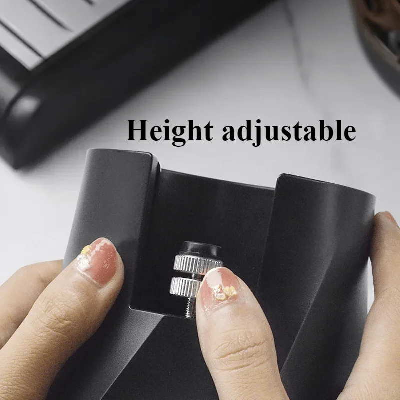 Adjustable Espresso Tamper Holder Spiral Black Powder Pressing Stand with Anti-Slip Base for Coffee Machine Handles Kitchen Tool - view 3