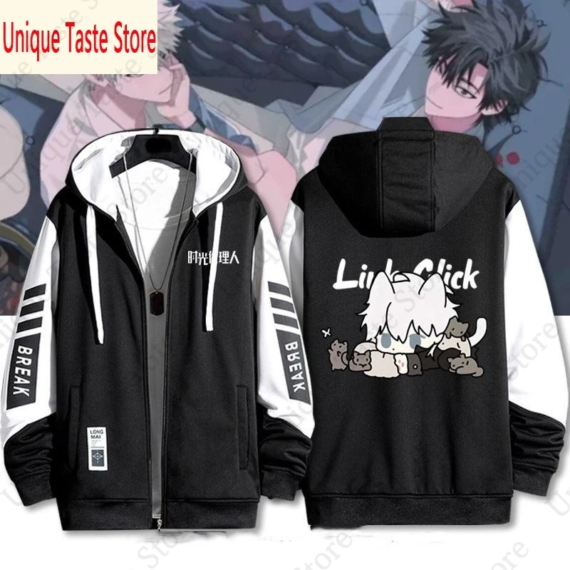 ‌Anime Link Click Zipper Hoodie Charles Lucas Cartoon Cute Print Sweatshirt Coat Fashion Men Women Autumn Zip Up Hoodie Jacket
