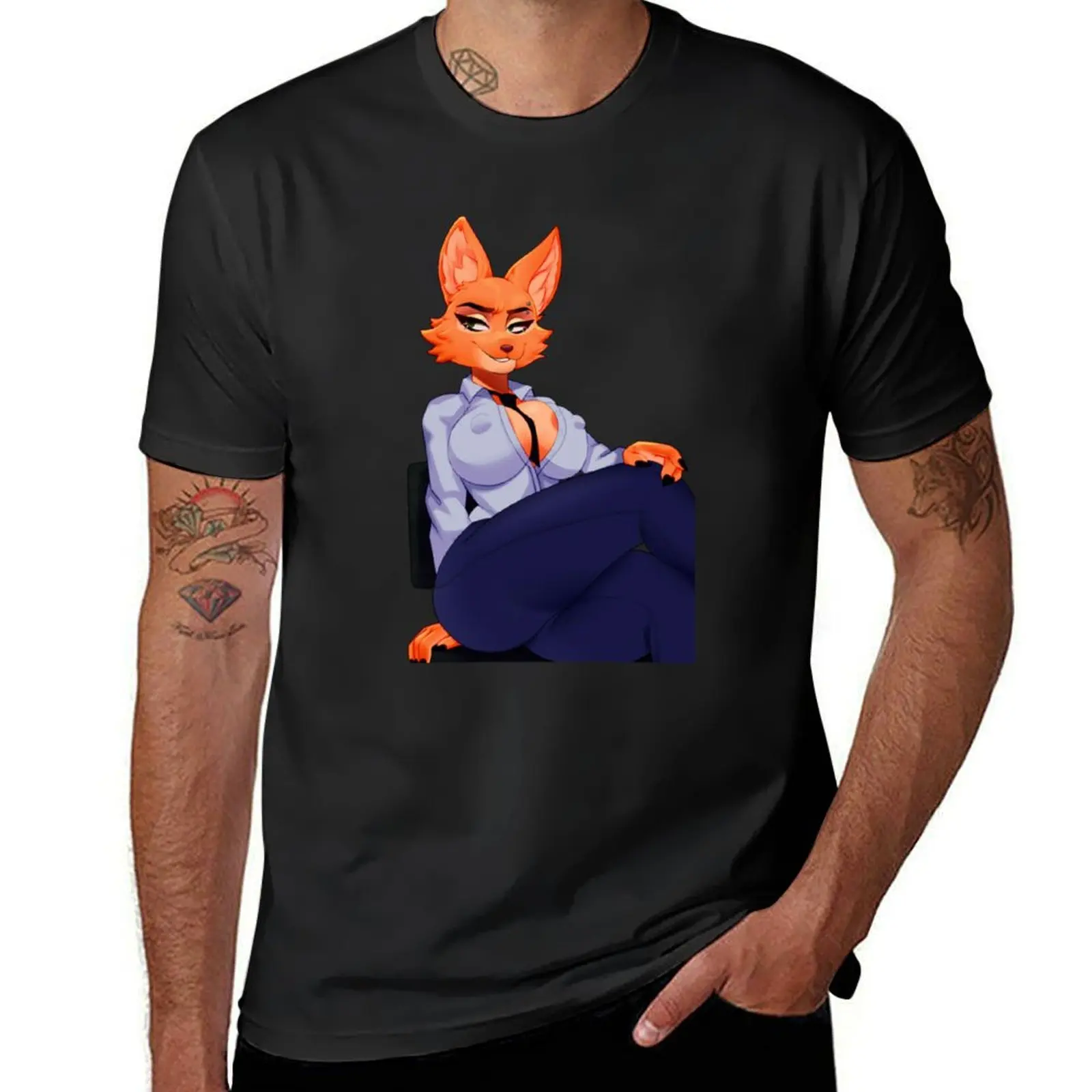 

Diane Foxington Sticker T-Shirt graphics summer tops Aesthetic clothing slim fit t shirts for men