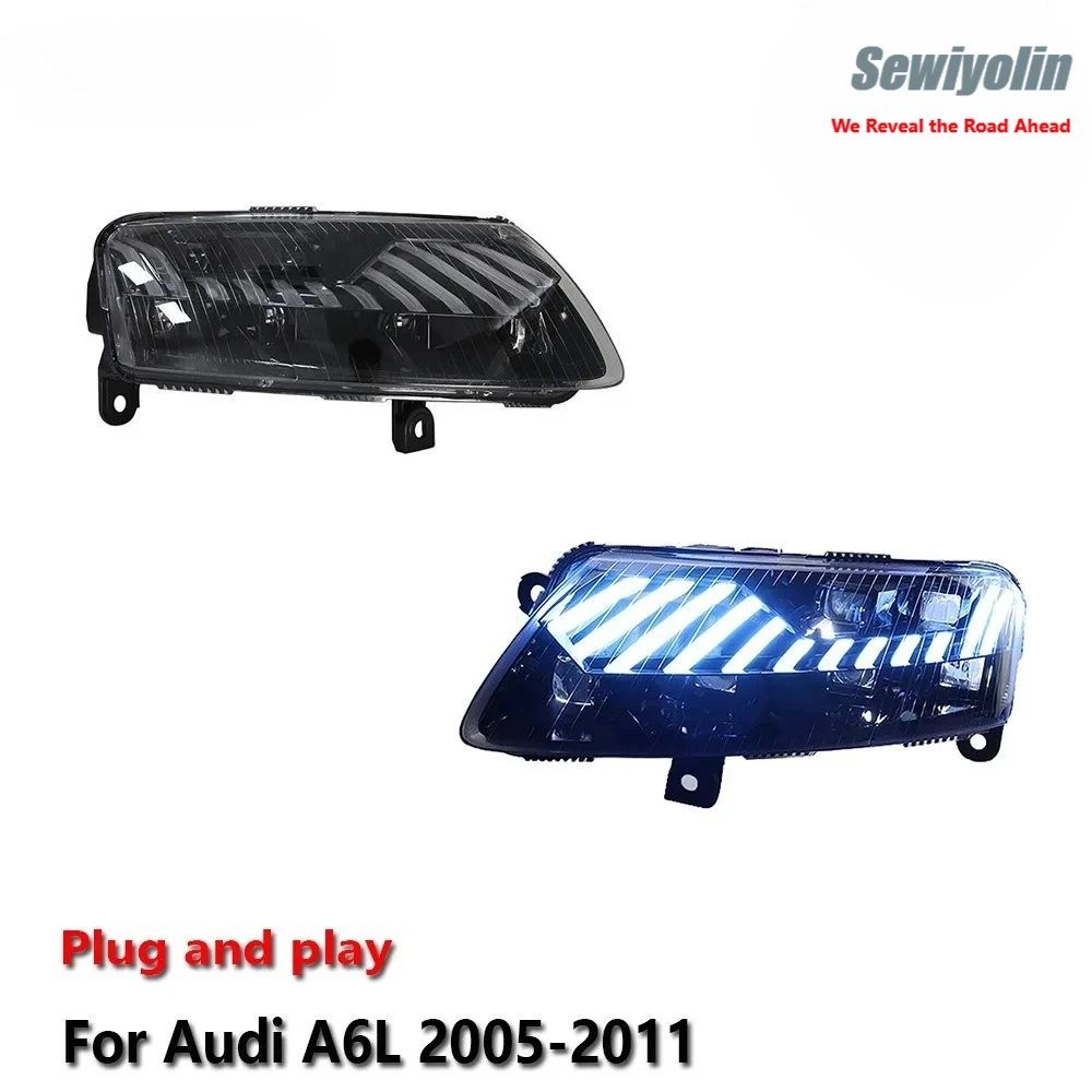 

Светодиодные лампы для фар автомобиля, запчасти для Audi A6L 2005-2011, противотуманные фары, дневные ходовые огни, стоп-сигналы, указатели поворота, установка Plug and Play