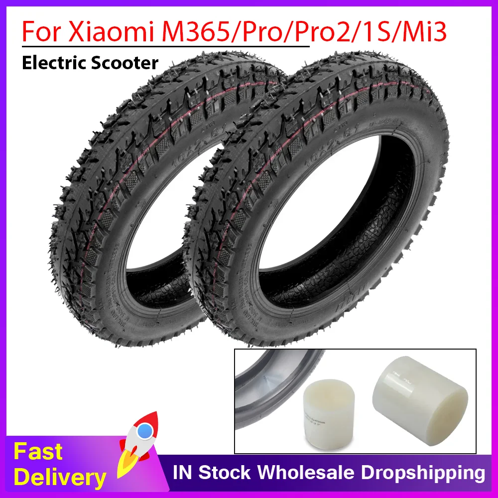 

10-дюймовая вакуумная бескамерная шина 10x2-6,1 с клапаном для электрического скутера Xiaomi 3/M365/Pro/Pro2/1S, аксессуары для внедорожных шин