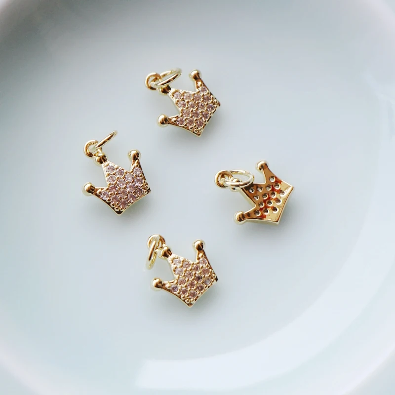 10pcs bling crown exquisite charm DIY accessories of necklace pendants for bracelet headdress earring handmade fitting