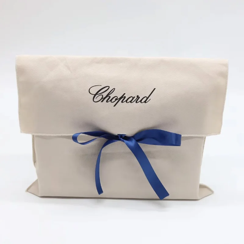 Natural Cotton Envelope Gift Bags 10x8cm 10x10cm 20x15cm Custom Logo Jewelry Flap Pouches Makeup Dust Sack