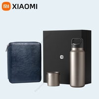 XIAOMI Delight Gift Box-500ml Titanium Insulated Bottle Pure Titanium Mug and Zipper Notebook Ideal for Students and Gift Giving